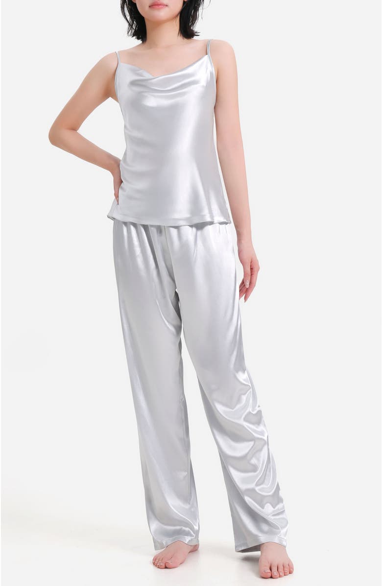 LECHERY<sup>®</sup> Lustrous Silky Shiny Satin 2-piece Pajama Set, Alternate, color, 