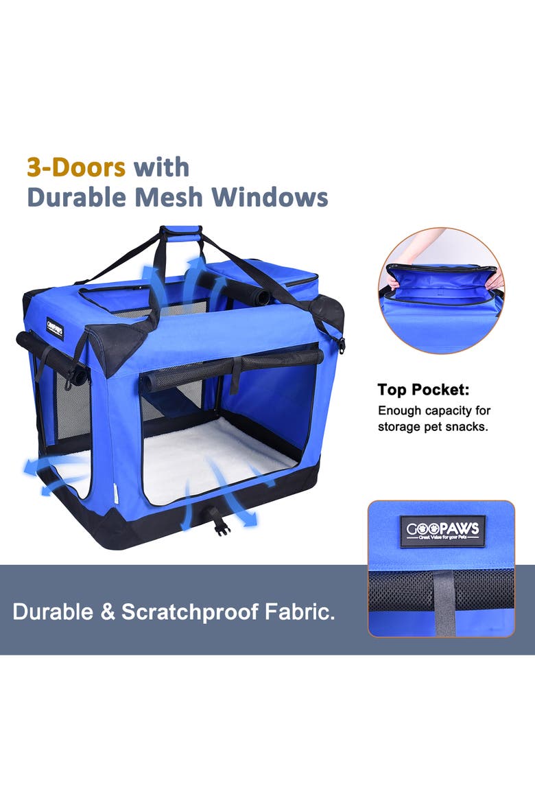 36 Inch Pet Crate, Alternate, color, Blue