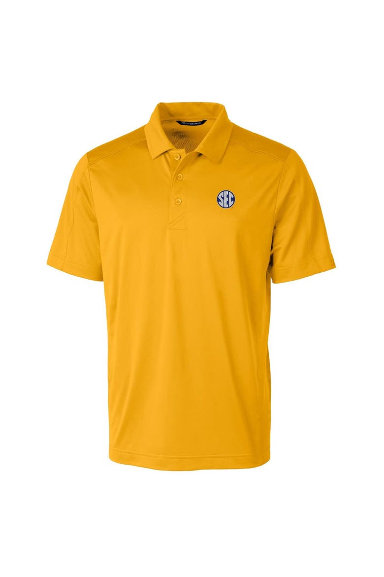 Men's Cutter & Buck  Gold SEC Gear Prospect Textured Stretch Polo, Alternate, color, Gold