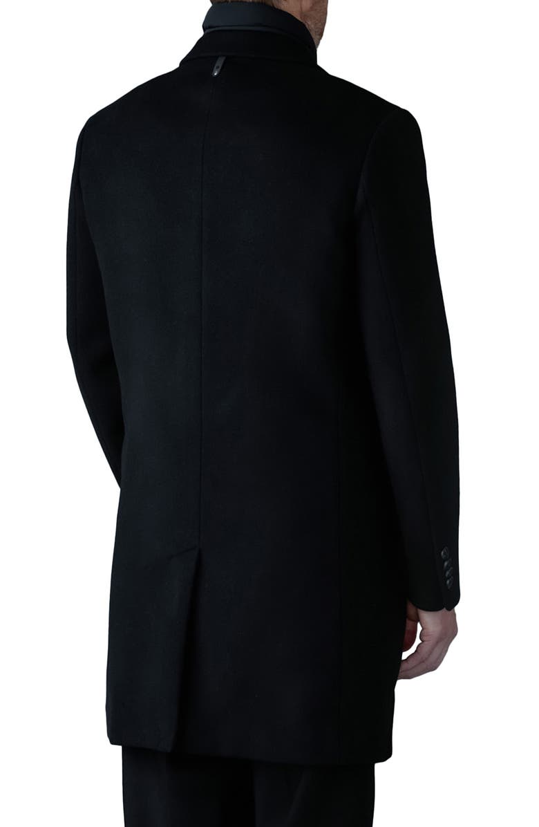 Mackage Skai-SLB Virgin Wool Coat with Removable Down Bib, Alternate, color, Black