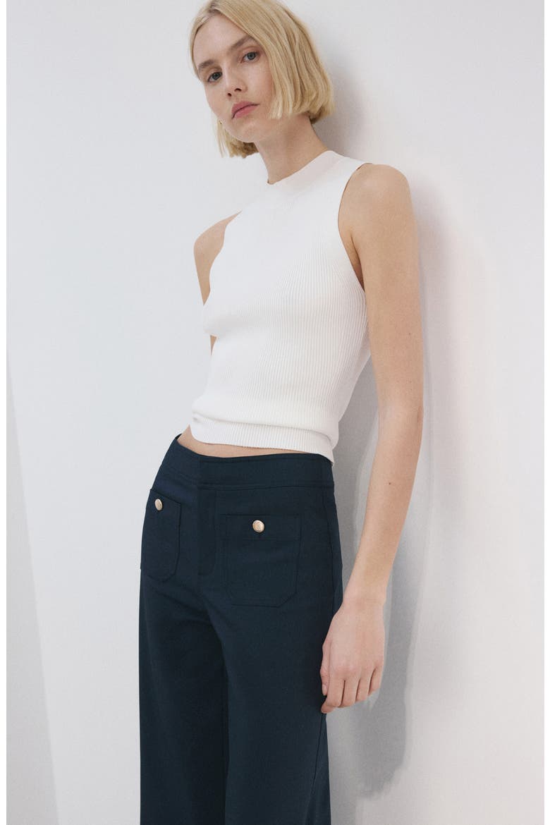 Flare Leg Pants, Alternate, color, NAVY