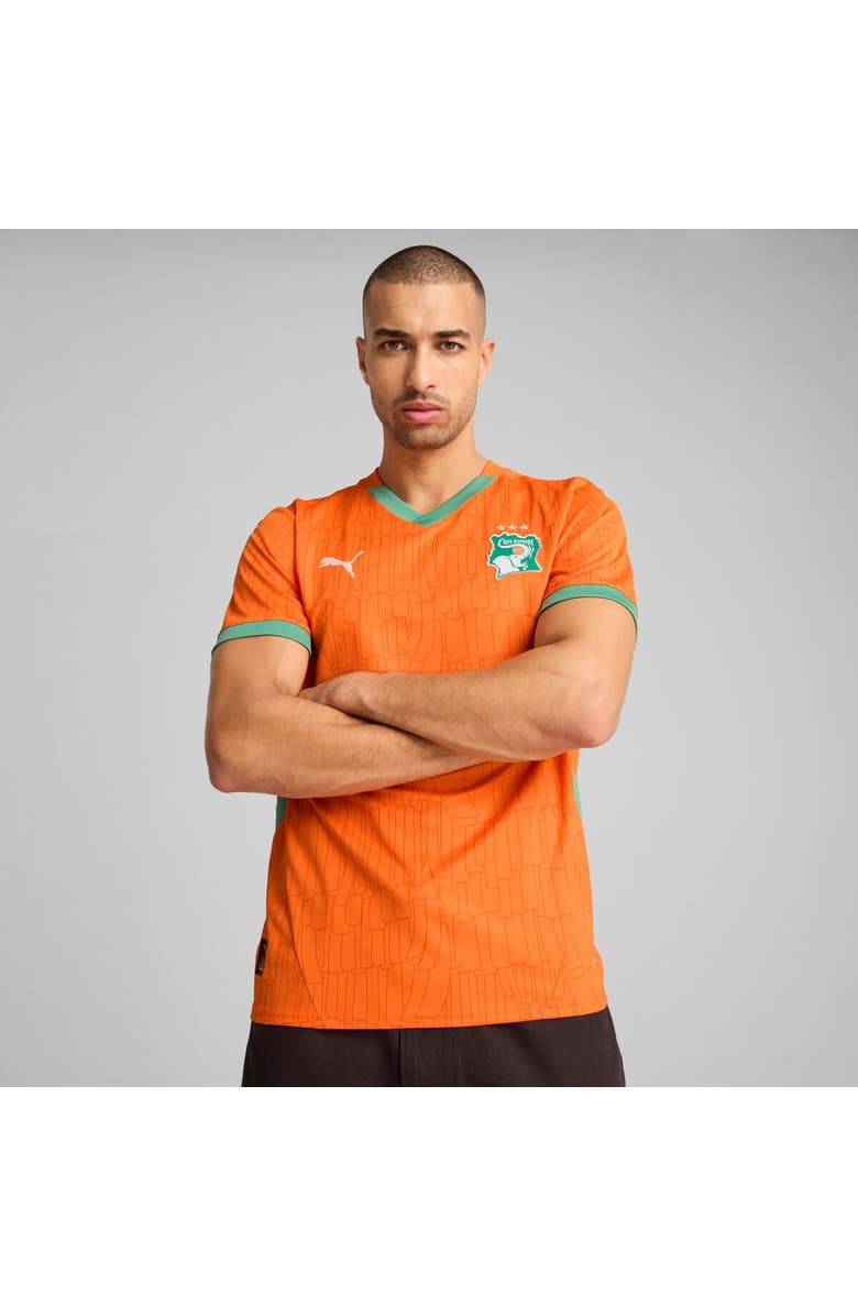 PUMA Men's Puma Orange Ivory Coast National Team 2025 Home Replica Jersey, Alternate, color,