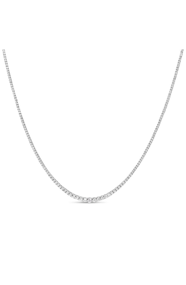 Haus of Brilliance 14K White Gold 10.0 Cttw Graduated Lab-Grown Diamond Tennis Necklace, Main, color, White