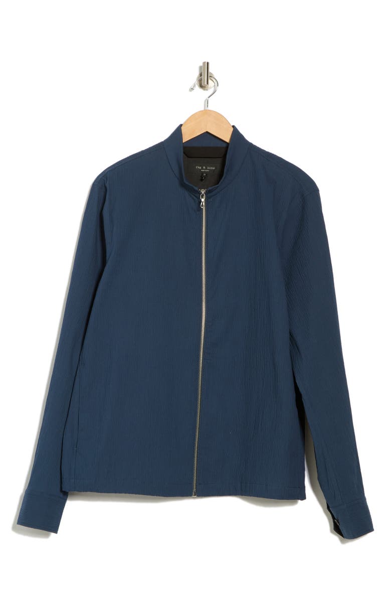 rag & bone Agnes Zip Up Seersucker Shirt, Alternate, color,