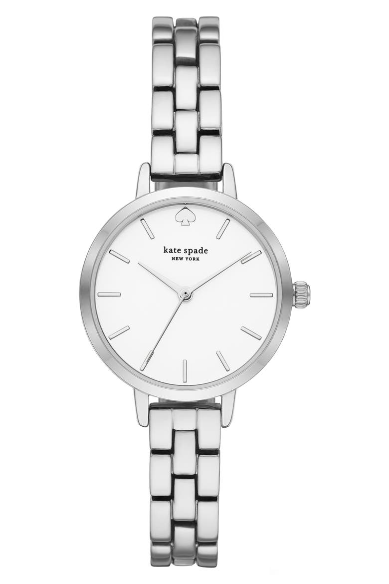 metro bracelet watch, 30mm, Main, color, SILVER