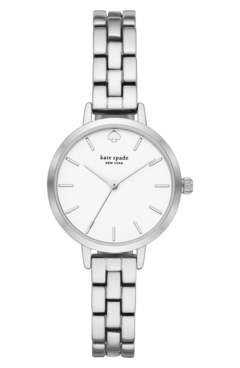 Kate Spade New York metro bracelet watch, 30mm, Main, color, Silver