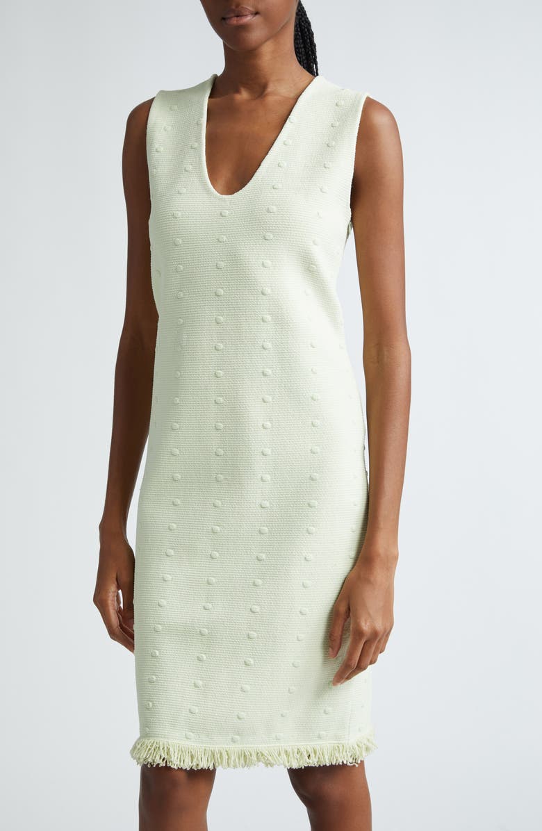 St. John Collection Polka Dot Stretch Piqué Knit Dress, Alternate, color,