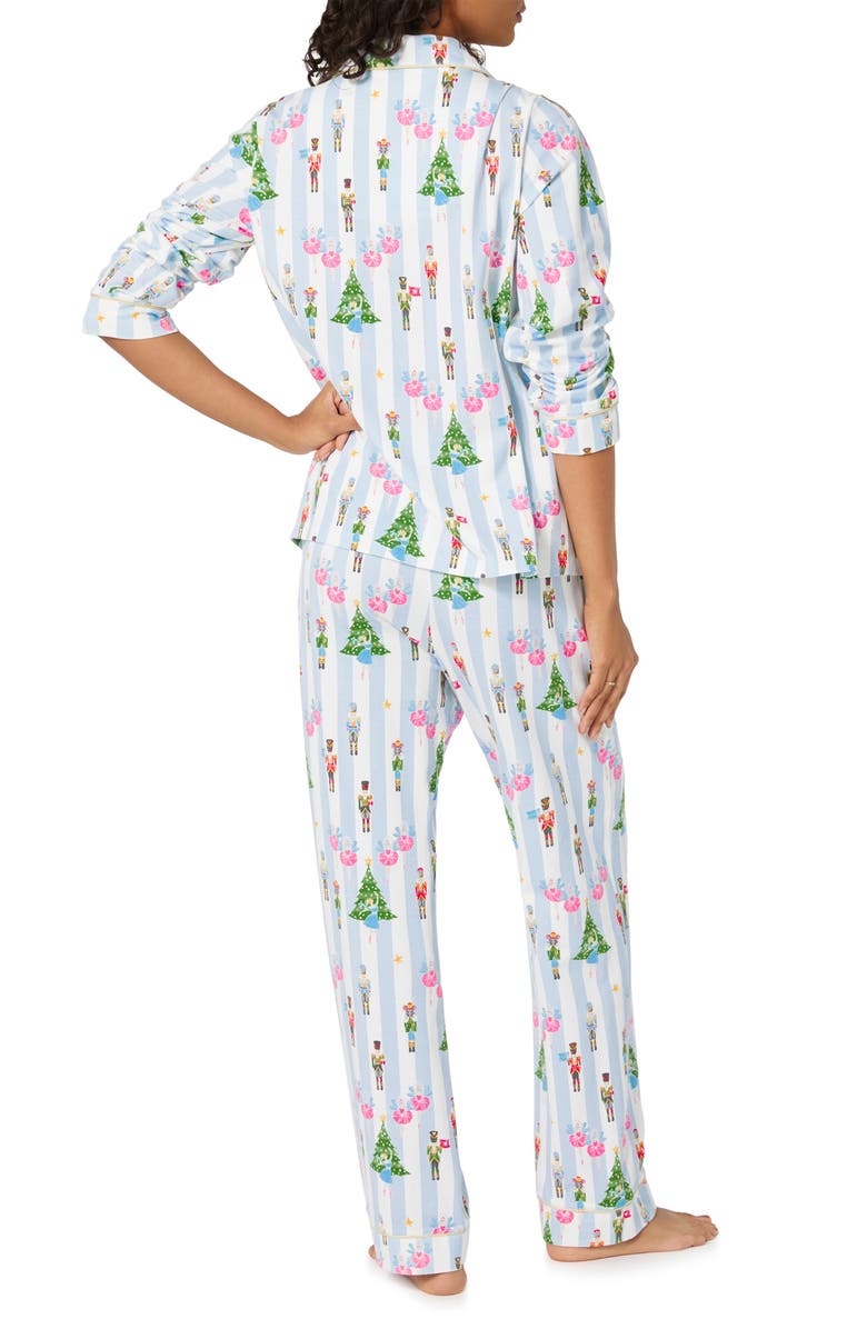 BedHead Pajamas Print Stretch Organic Cotton Pajamas, Alternate, color, Sugarplum Stripe