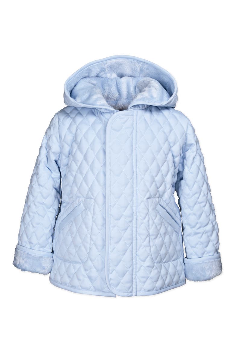 Kids' Barn Faux Fur Lined Hooded Jacket, Main, color, LIGHT BLUE