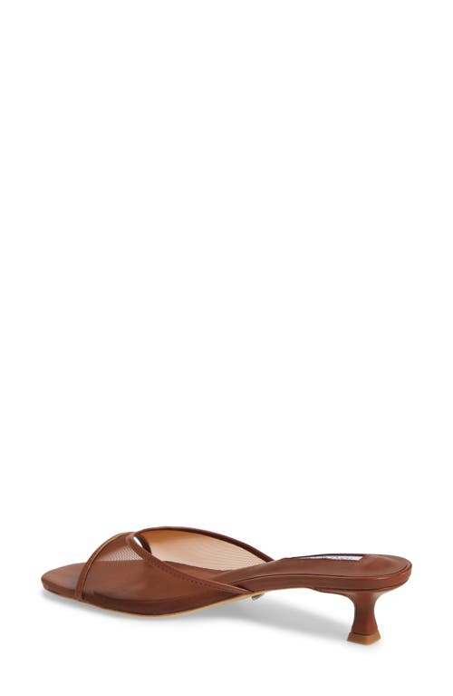 Tony Bianco Pru Kitten Heel Slide Sandal In Rust Nylon/rust