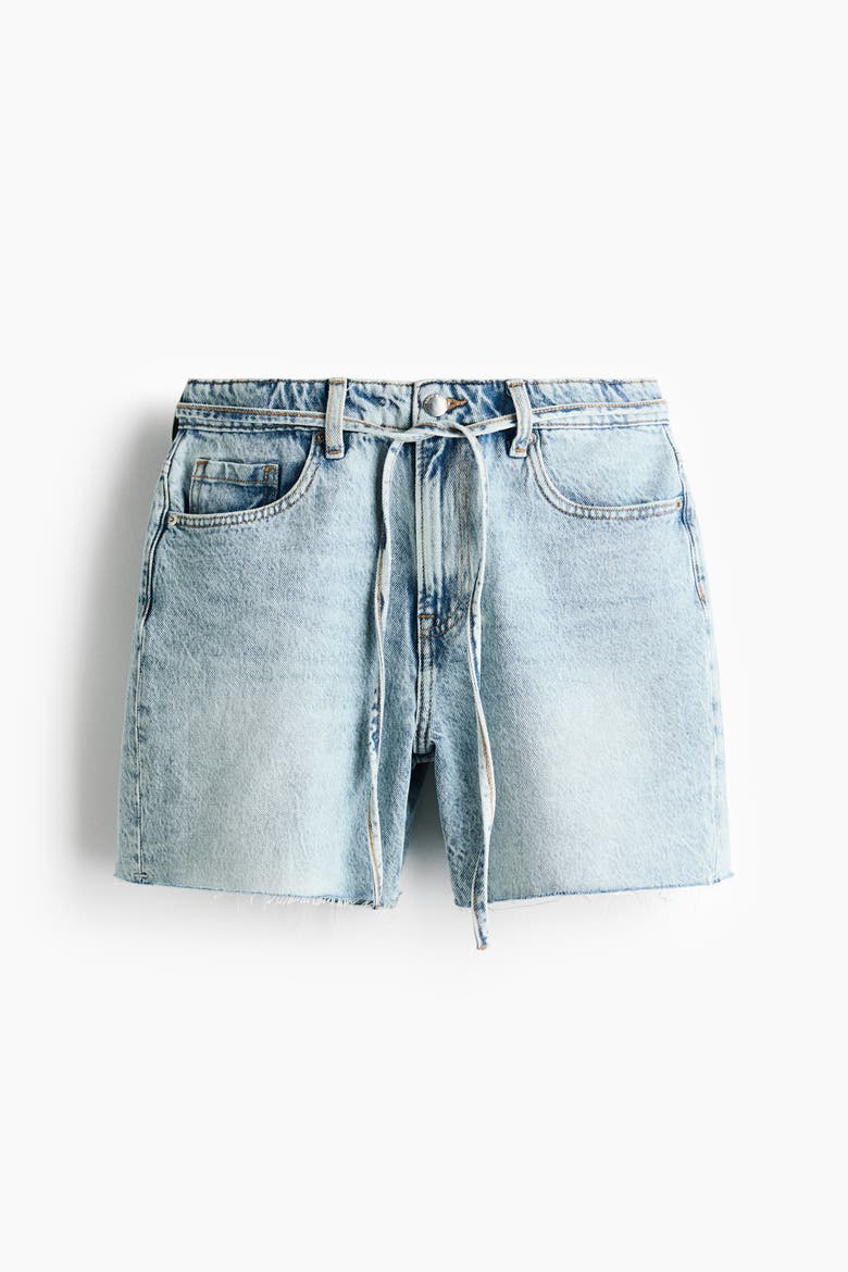 Denim Shorts, Alternate, color, Light denim blue