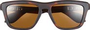 Gucci 55mm Rectangular Sunglasses