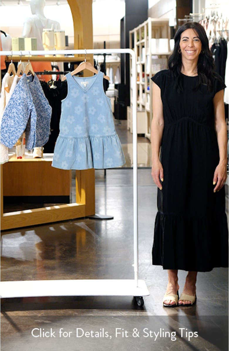 Kids' Denim Drop Waist Dress, sales video thumbnail