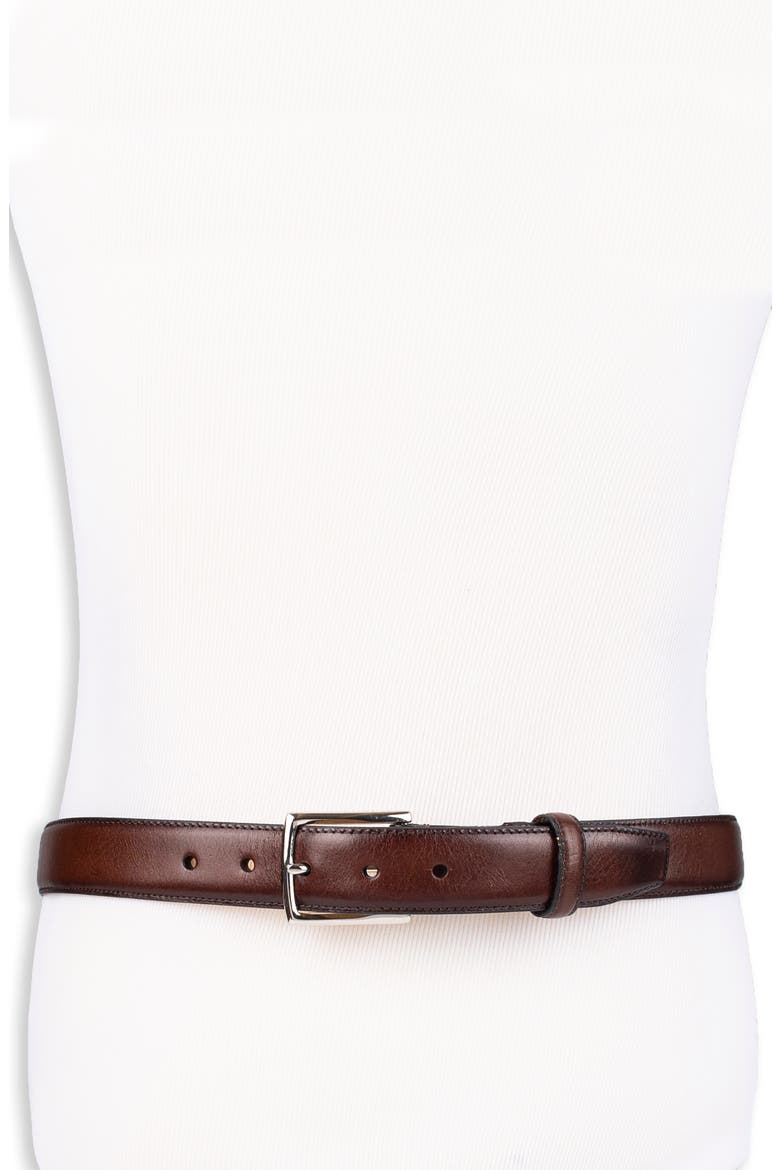 Harrison Leather Belt, Main, color, BROWN