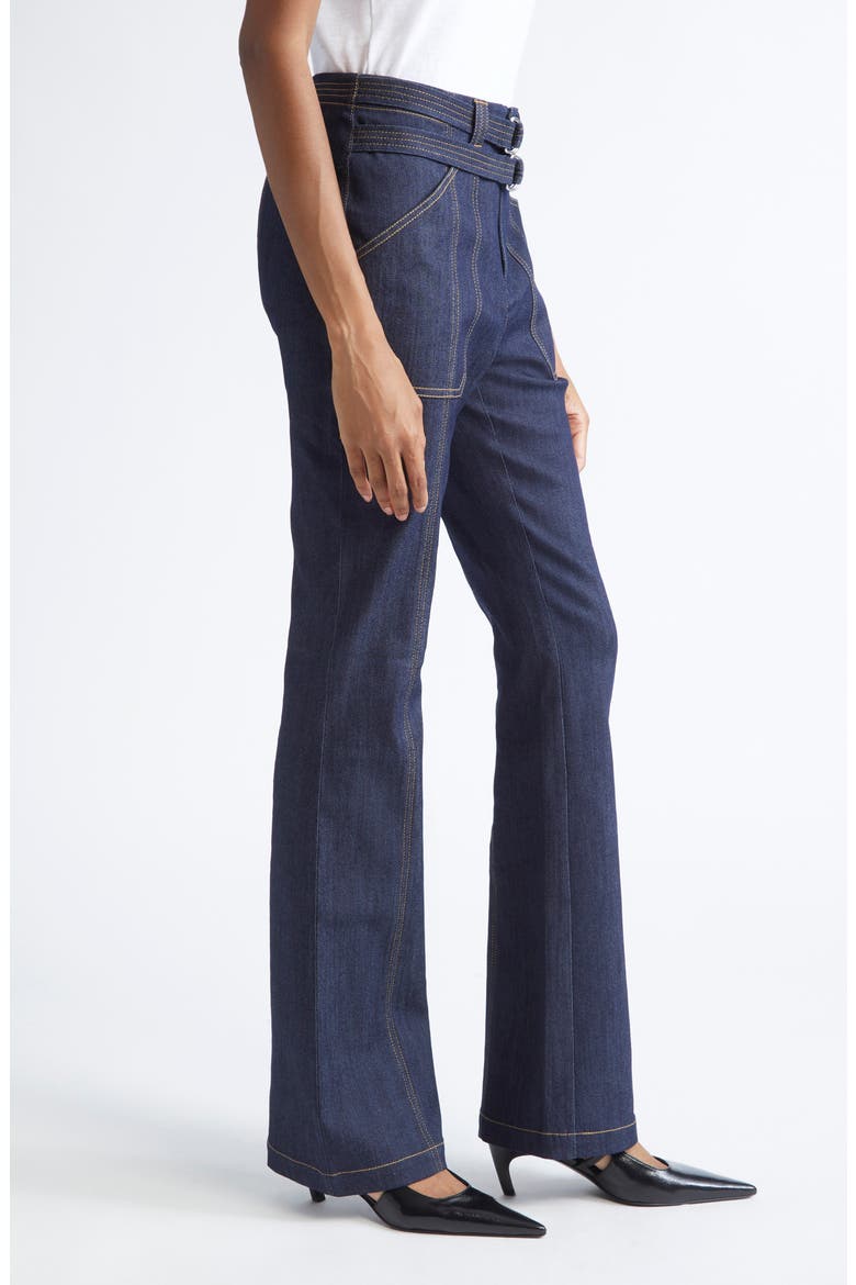 Kenji Topstitch Detail Bootcut Jeans, Alternate, color, INDIGO