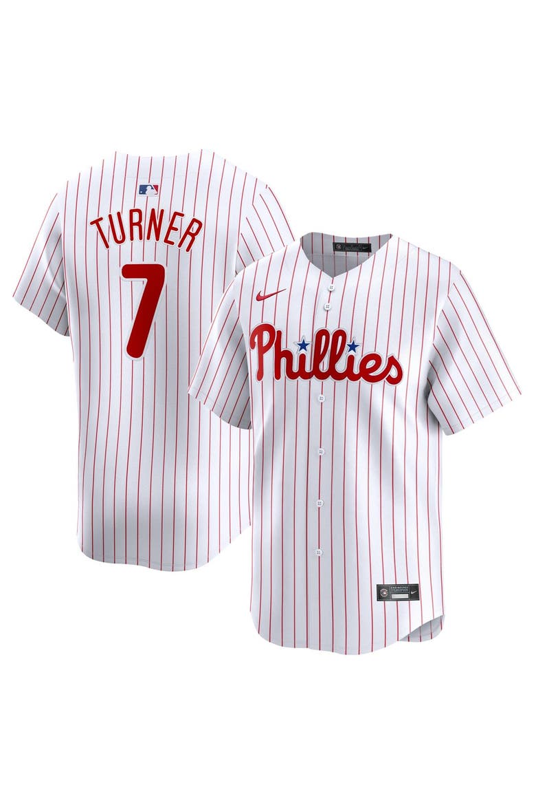 Men's Nike Trea Turner White Philadelphia Phillies Home Limited Player Jersey, Main, color, White