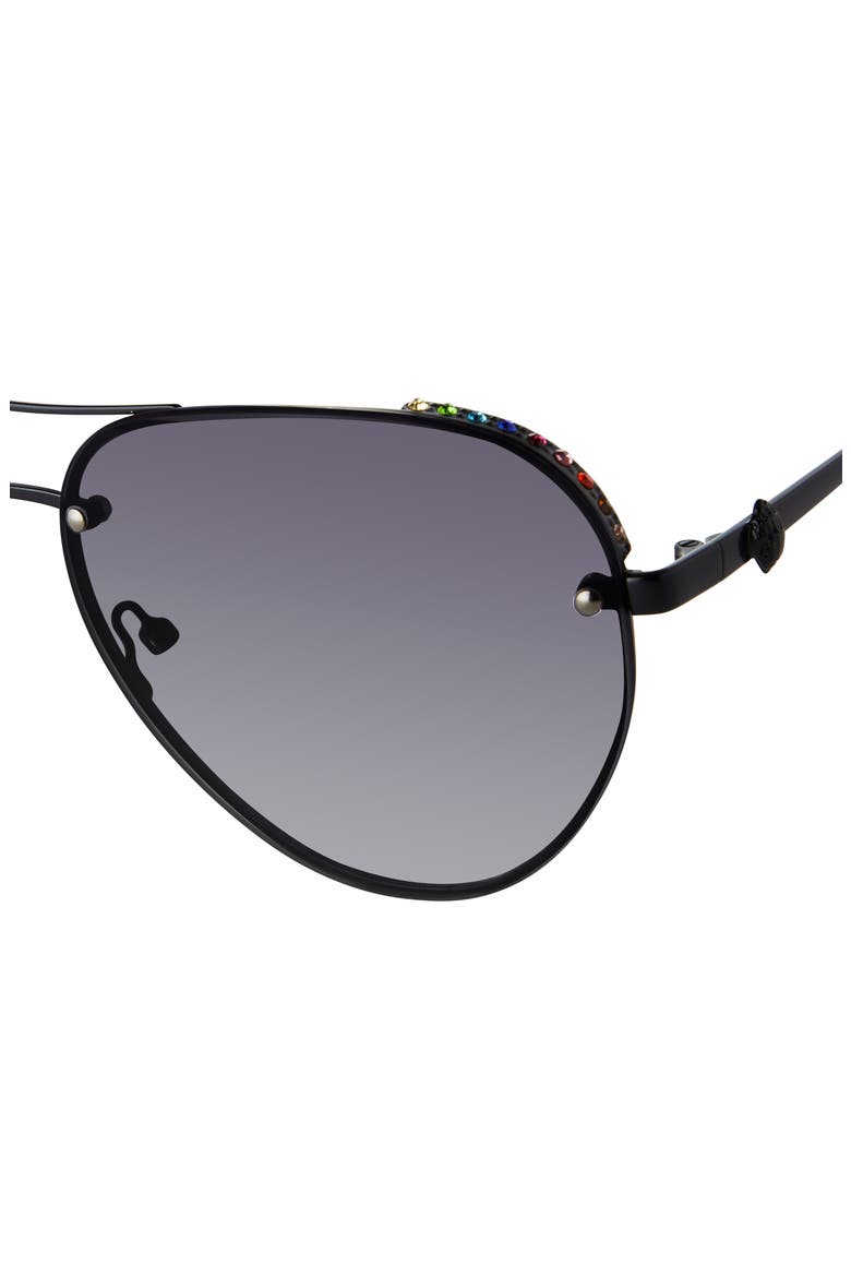 60mm Aviator Sunglasses, Alternate, color, BLACK/ GRAY GRADIENT