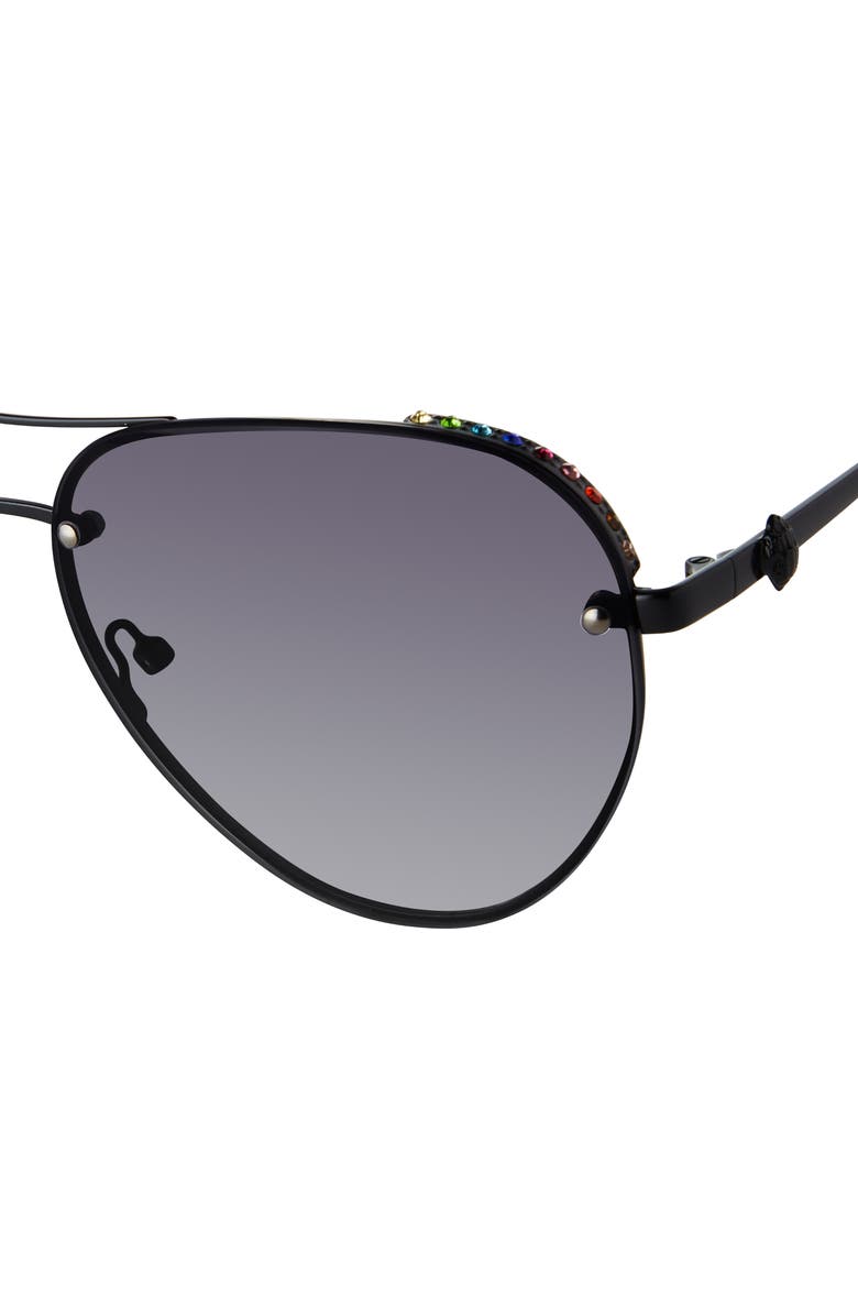Kurt Geiger London 60mm Aviator Sunglasses, Alternate, color, Black/ Gray Gradient