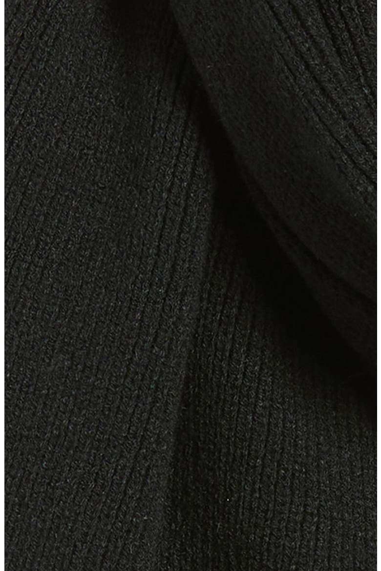 Core Wide Knit Scarf, Alternate, color, BLACK