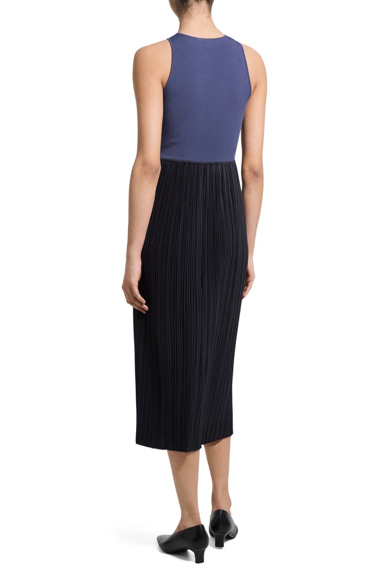 Plisse Satin Tank Dress, Alternate, color, CARBON GREY