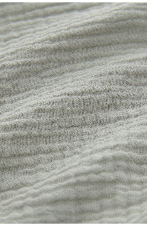 Next Kids' Textured Cotton Muslin Drawstring Shorts In Green