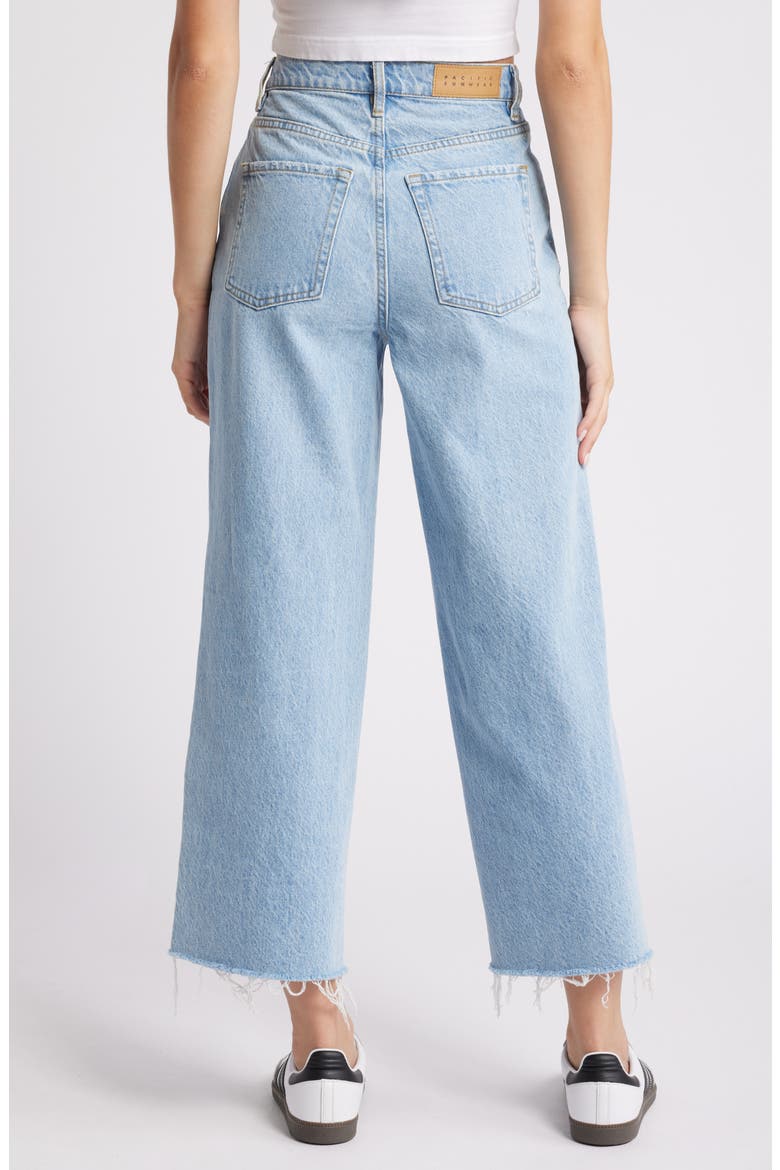 Raw Hem Crop Wide Leg Jeans, Alternate, color, CORINA MEDIUM WASH