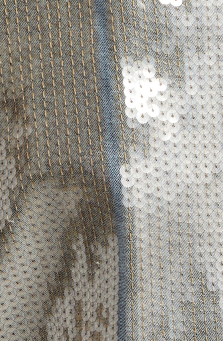 Rick Owens Temple Bolan Sequin Bootcut Jeans, Alternate, color, Blue/ Sand