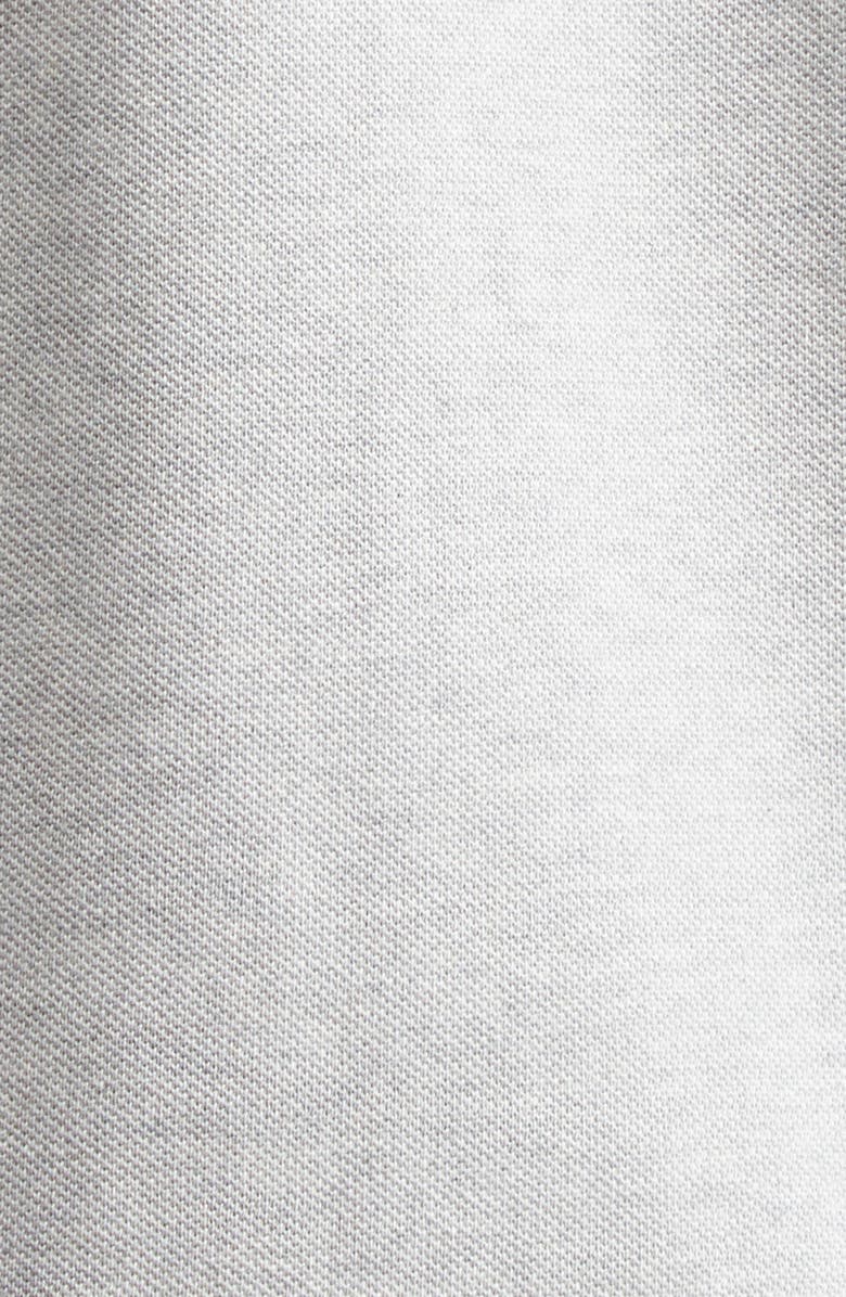 AMI PARIS Ami de Coeur Embroidered Cotton Piqué Polo, Alternate, color, Gris Chine Clair/ Jaune