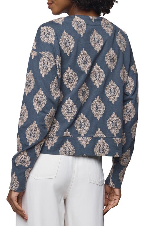Splendid Blaire Embroidered Cardigan In Blue