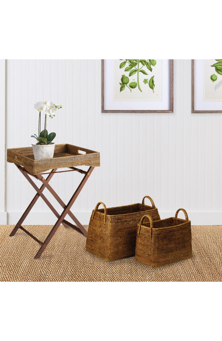 Napa Home & Garden Burma Rattan Narrow Magazine Baskets, Set Of 2, Alternate, color, 