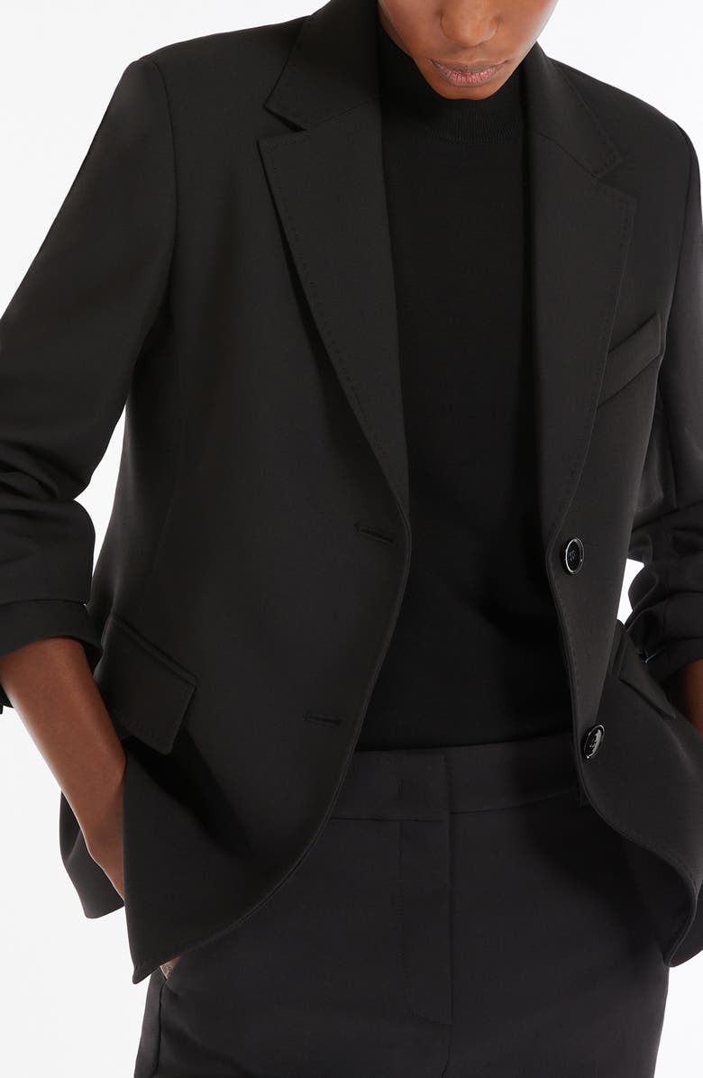 Weekend Max Mara Uva One-Button Jacket, Alternate, color, Black