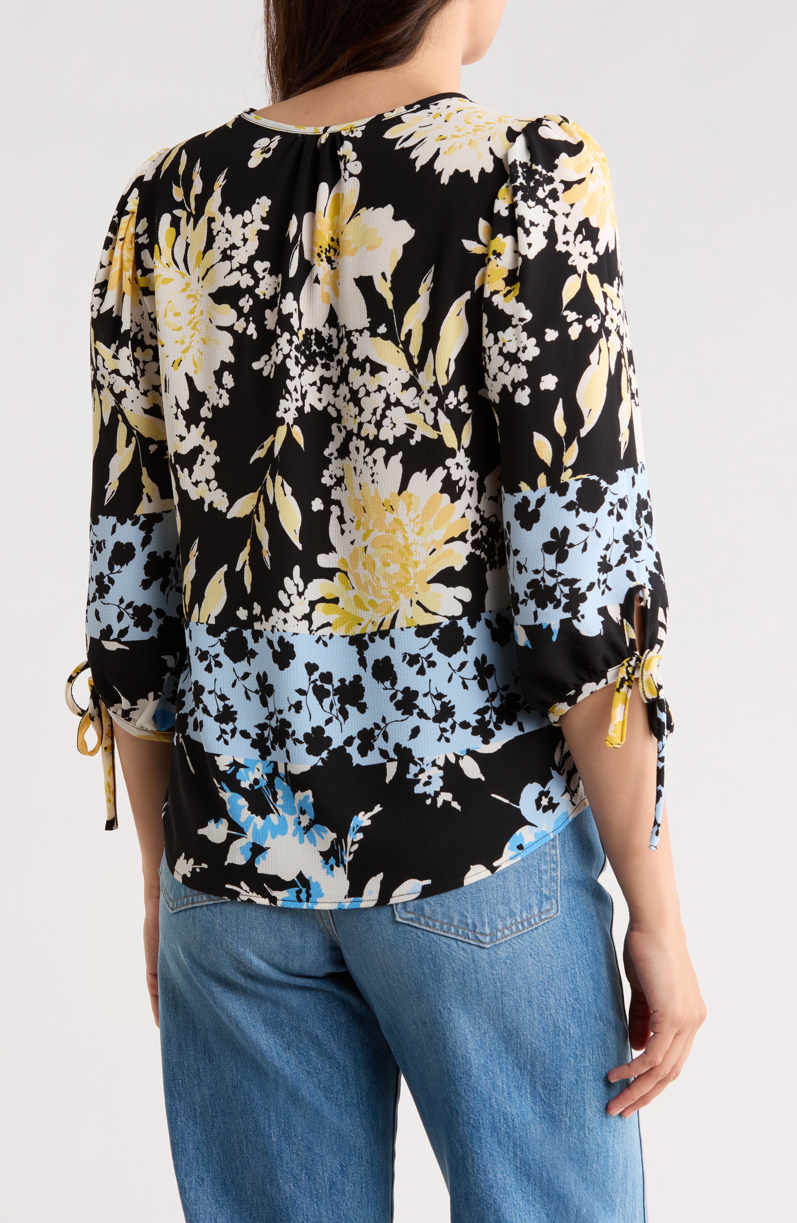 Tie Cuff Floral Top - image 2