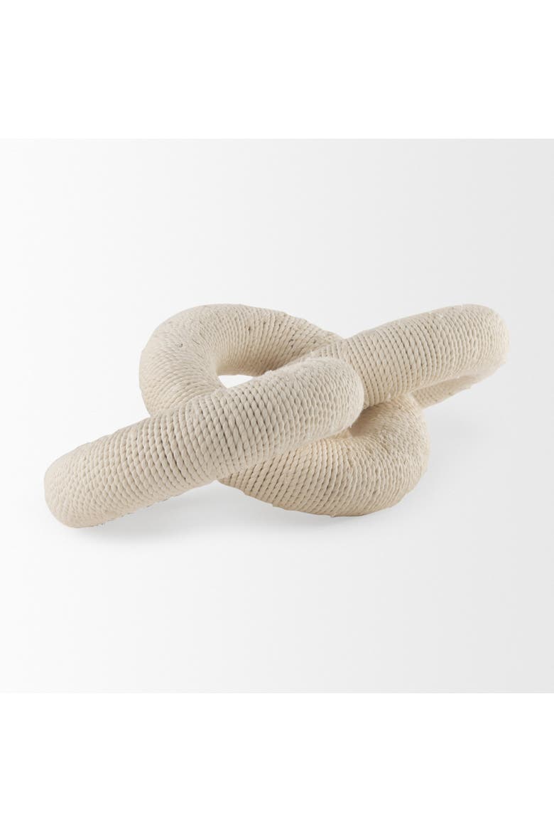Alize Circular Chain Link Decorative Object, Alternate, color, Beige