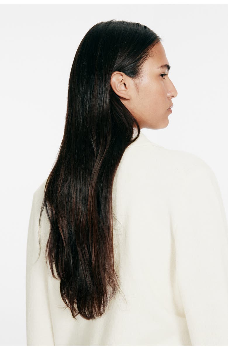 H&M Collared Cardigan, Alternate, color, Cream