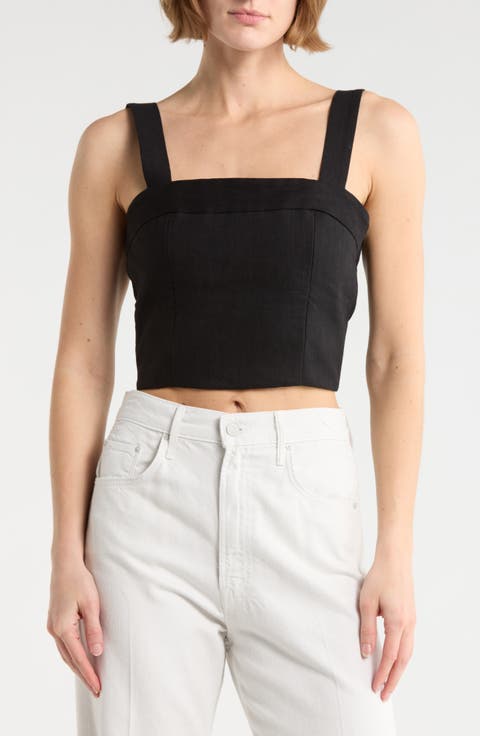 Natalia Lace-Up Crop Top