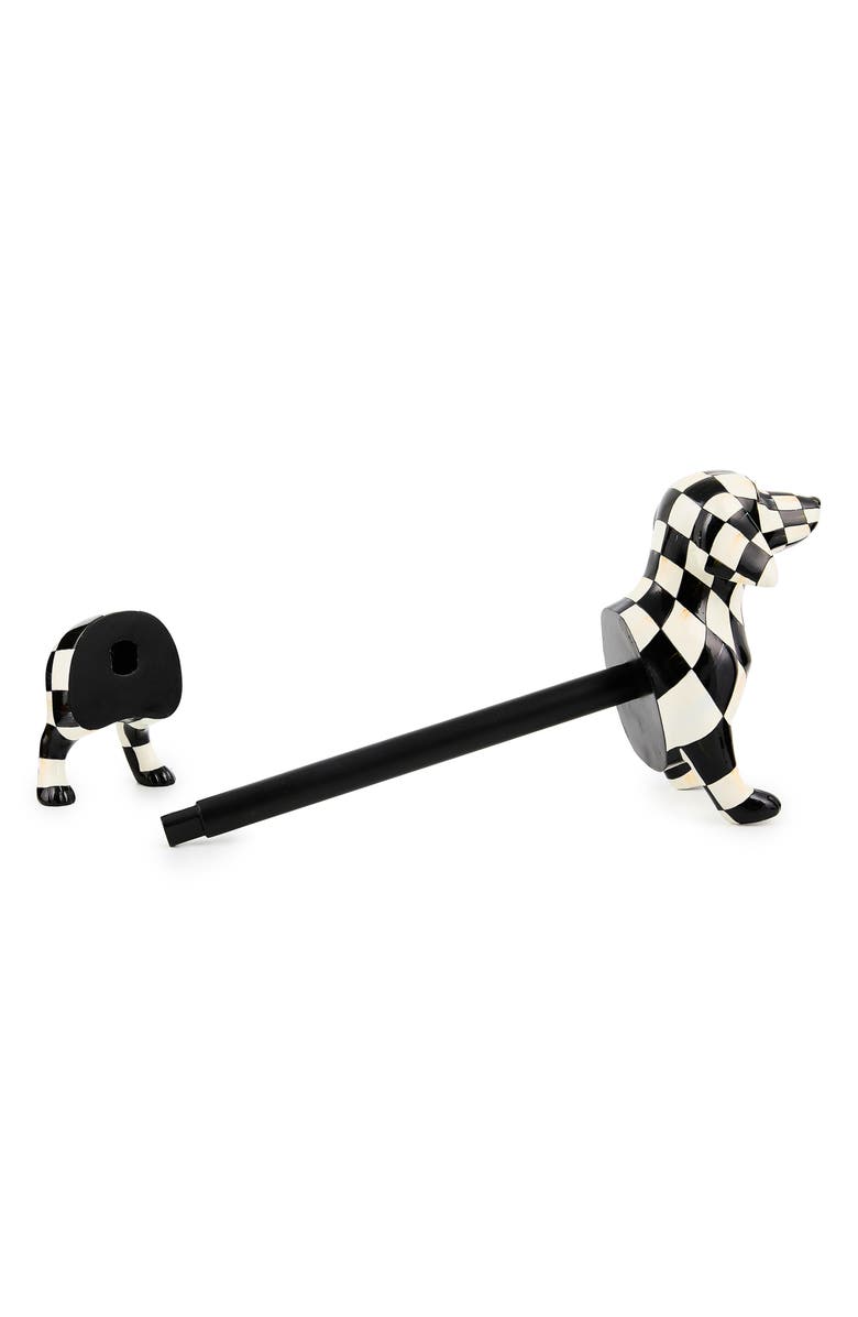 MACKENZIE CHILDS Dachshund Paper Towel Holder, Alternate, color, Black