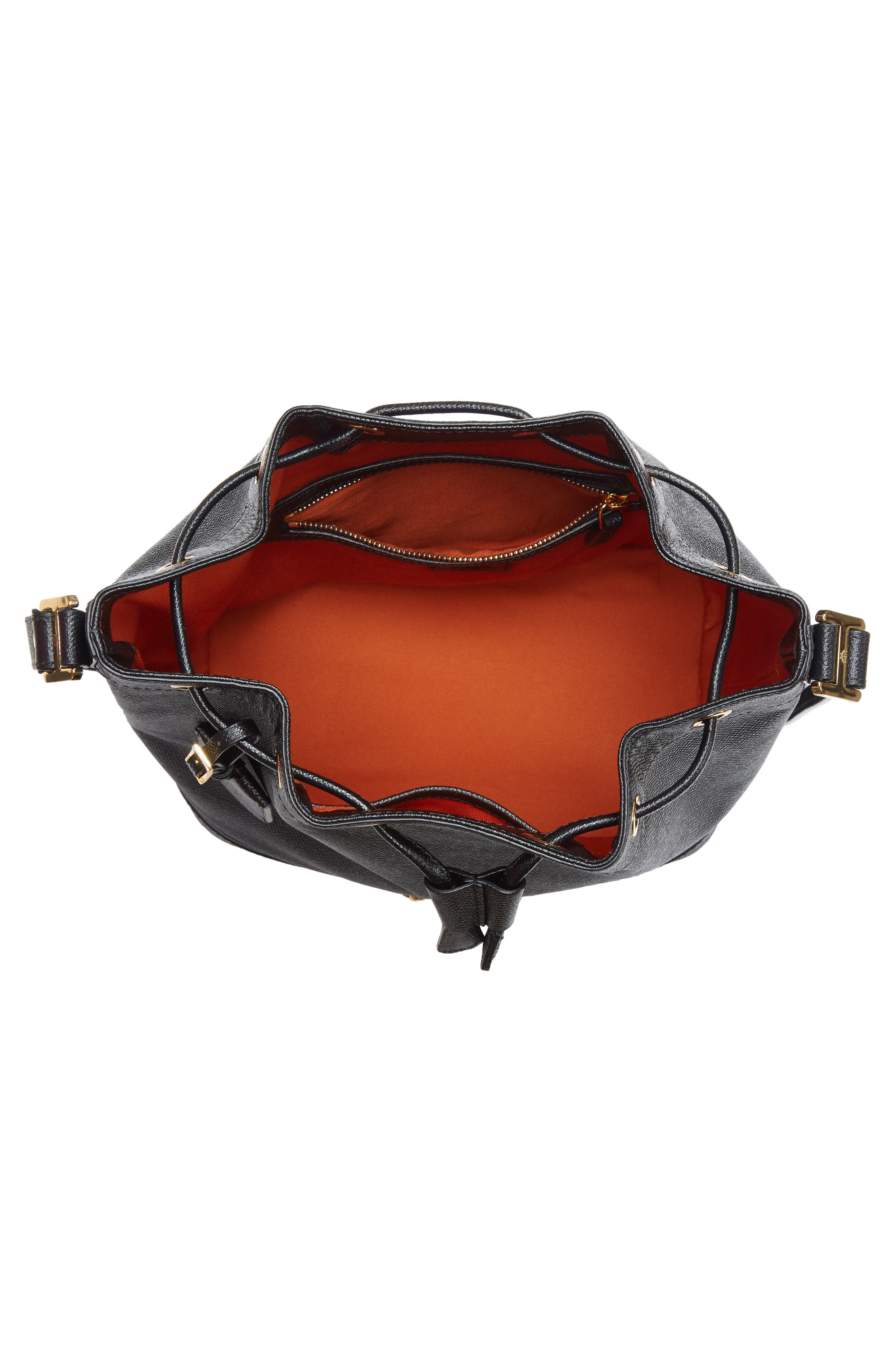 MCM Small RGB Leather Drawstring Bag, Alternate, color, 