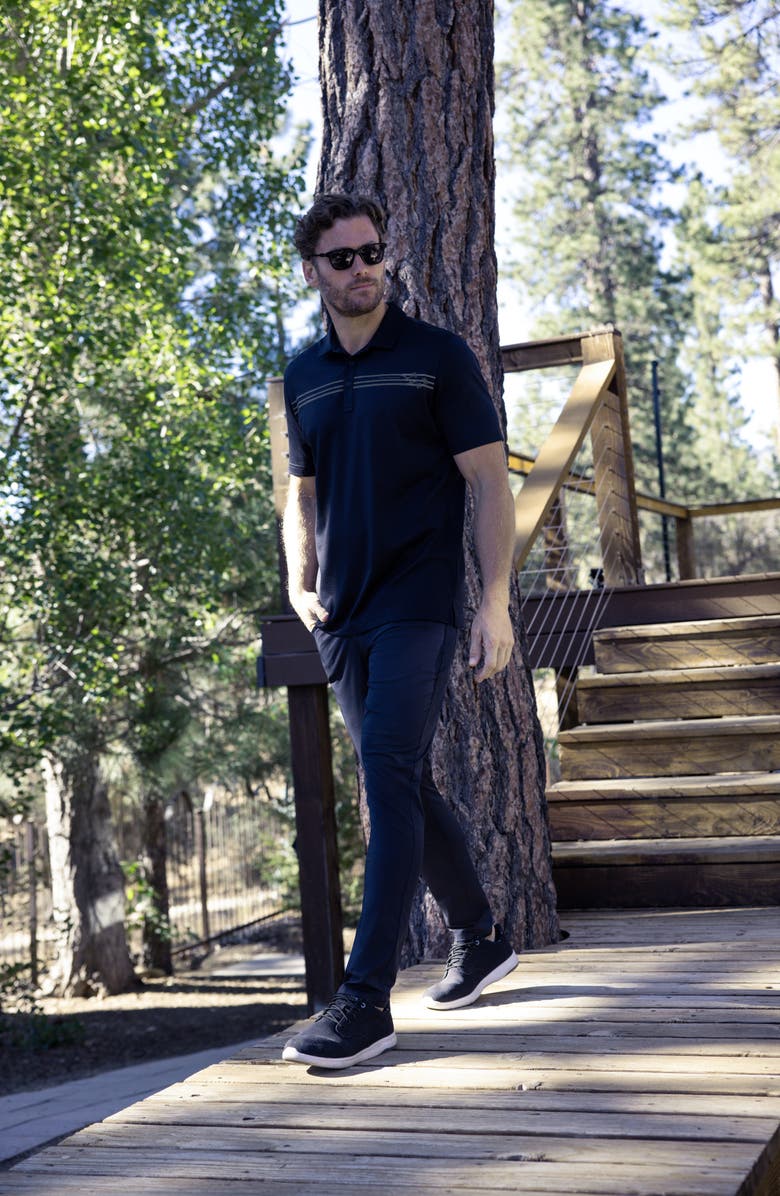 TravisMathew Harbor Patrol Stripe Piqué Polo, Alternate, color, Black