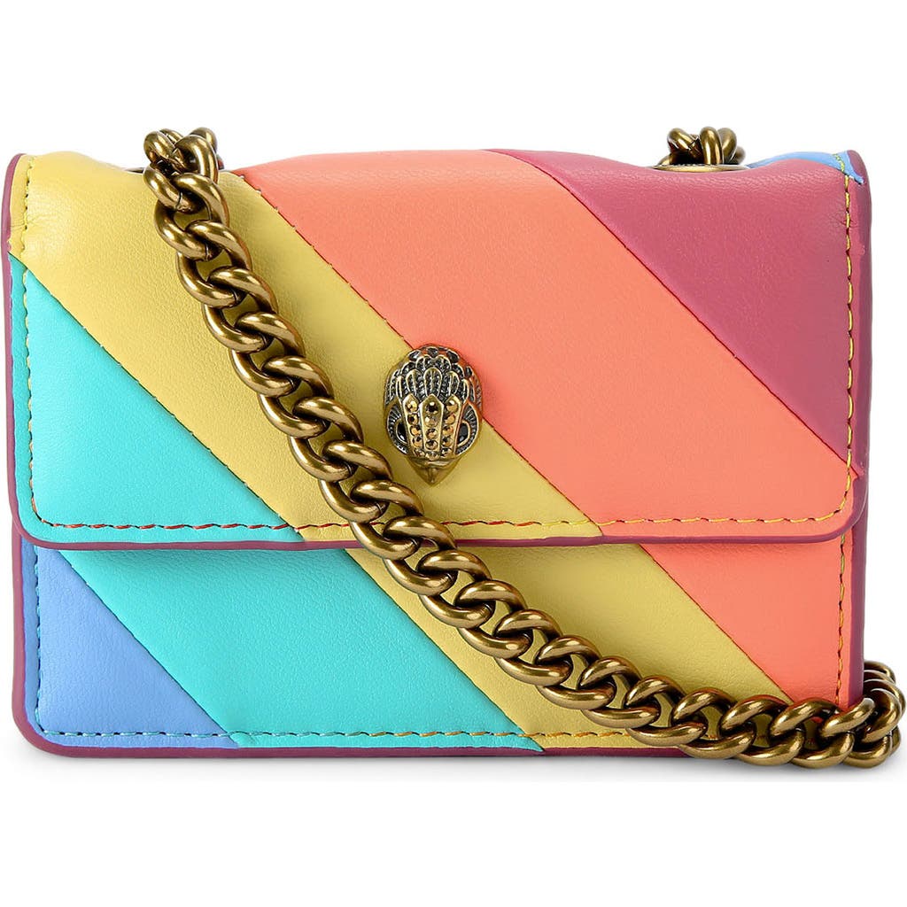Kurt Geiger London Micro Kensington Convertible Faux Leather Crossbody Bag In Multicolored