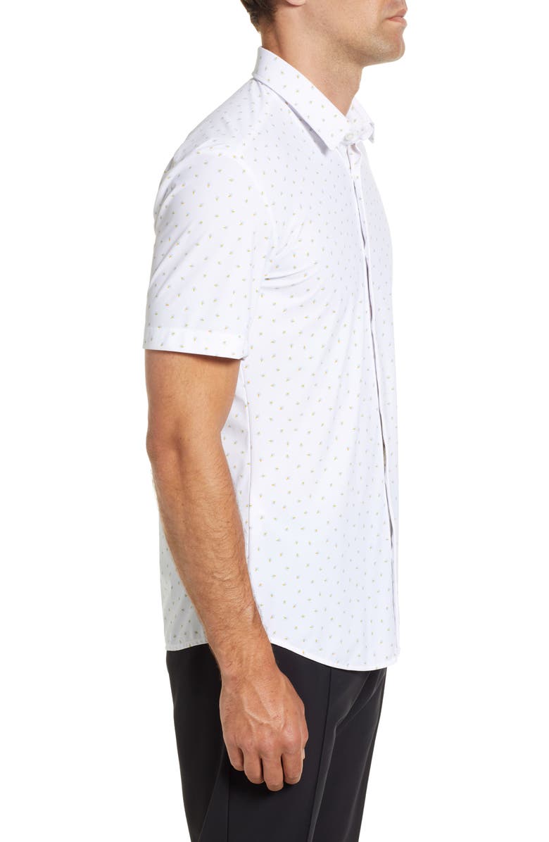 BOSS Hugo Boss Ronn Geo Print Short Sleeve Button-Up Shirt, Alternate, color,