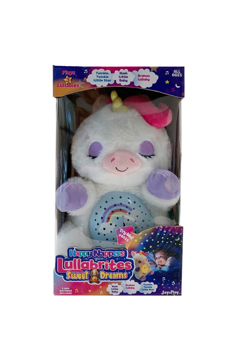 Happpy Nappers Lullabrites Lullabrites Sweet Dreams Unicorn Animal Plush, Alternate, color, Multicolored