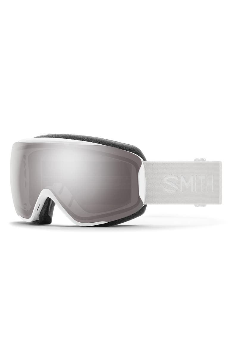 Smith Moment ChromaPop<sup
™</sup
 Low Bridge Snow Goggles, Main, color, White Vapor/Chromapop Platinum