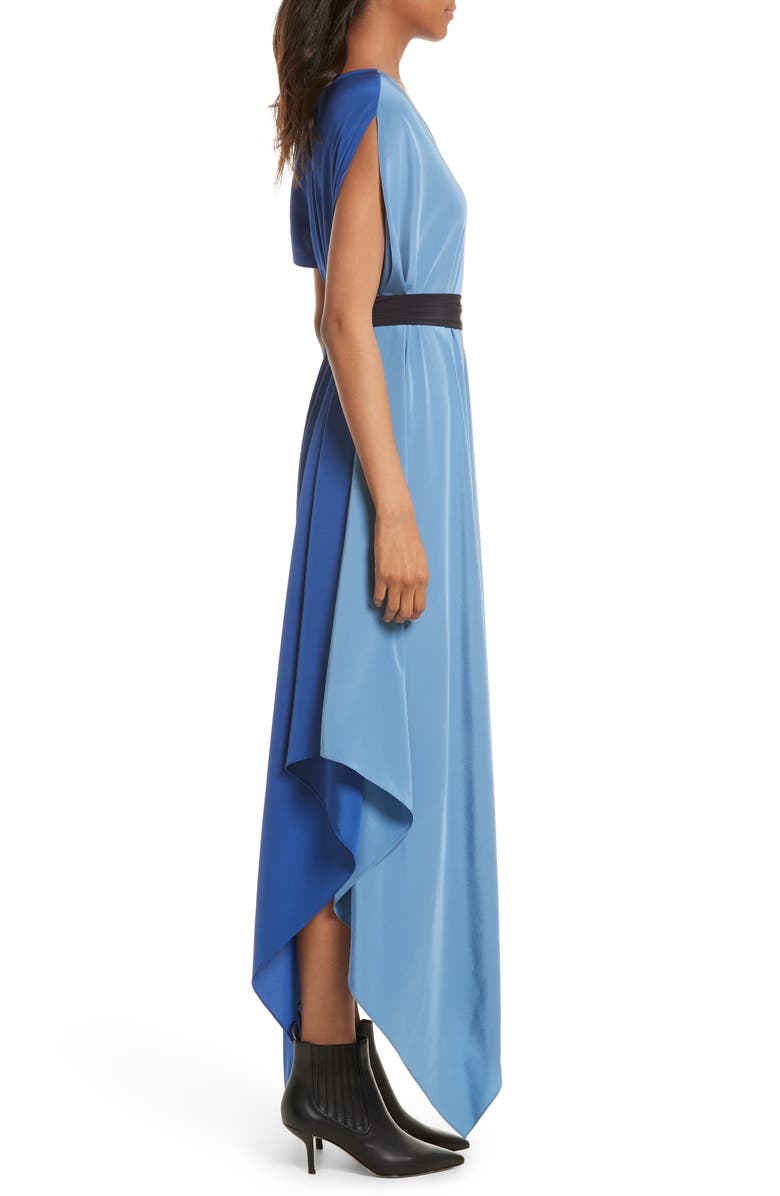 Diane von Furstenberg Handkerchief Hem Silk Scarf Dress, Alternate, color, 