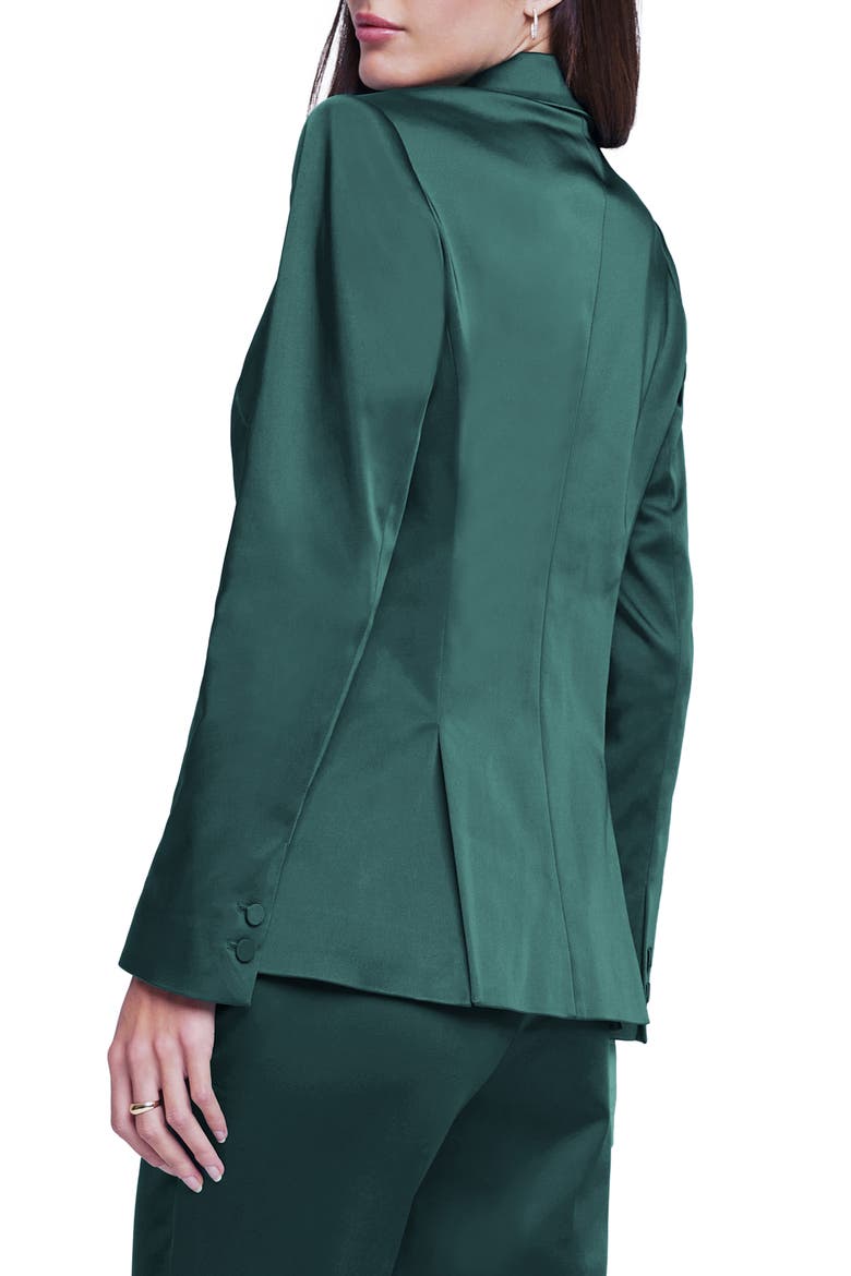 Chamberlain Colorblock Satin Blazer, Alternate, color, BOTANICAL GREEN