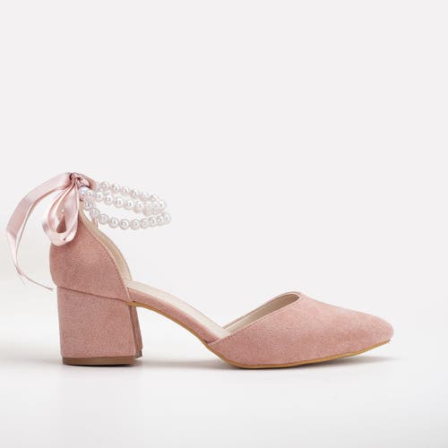 Forever & Always Shoes Women's Rose Gold Miranda - Dusty Pink Shoes With Pearls In Dusty Pink
