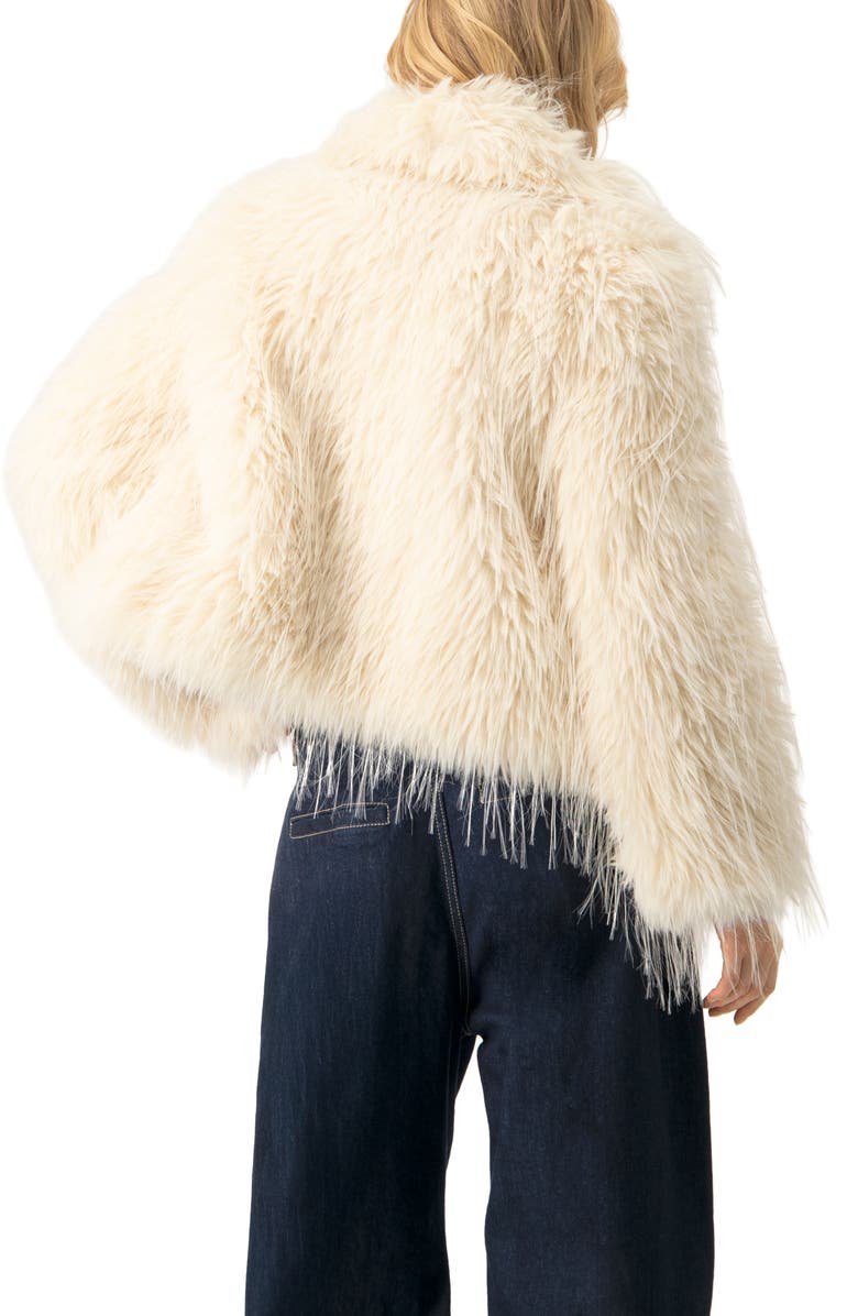 IVONNE Faux-Fur Plush Teddy Coat, Alternate, color, Ivory