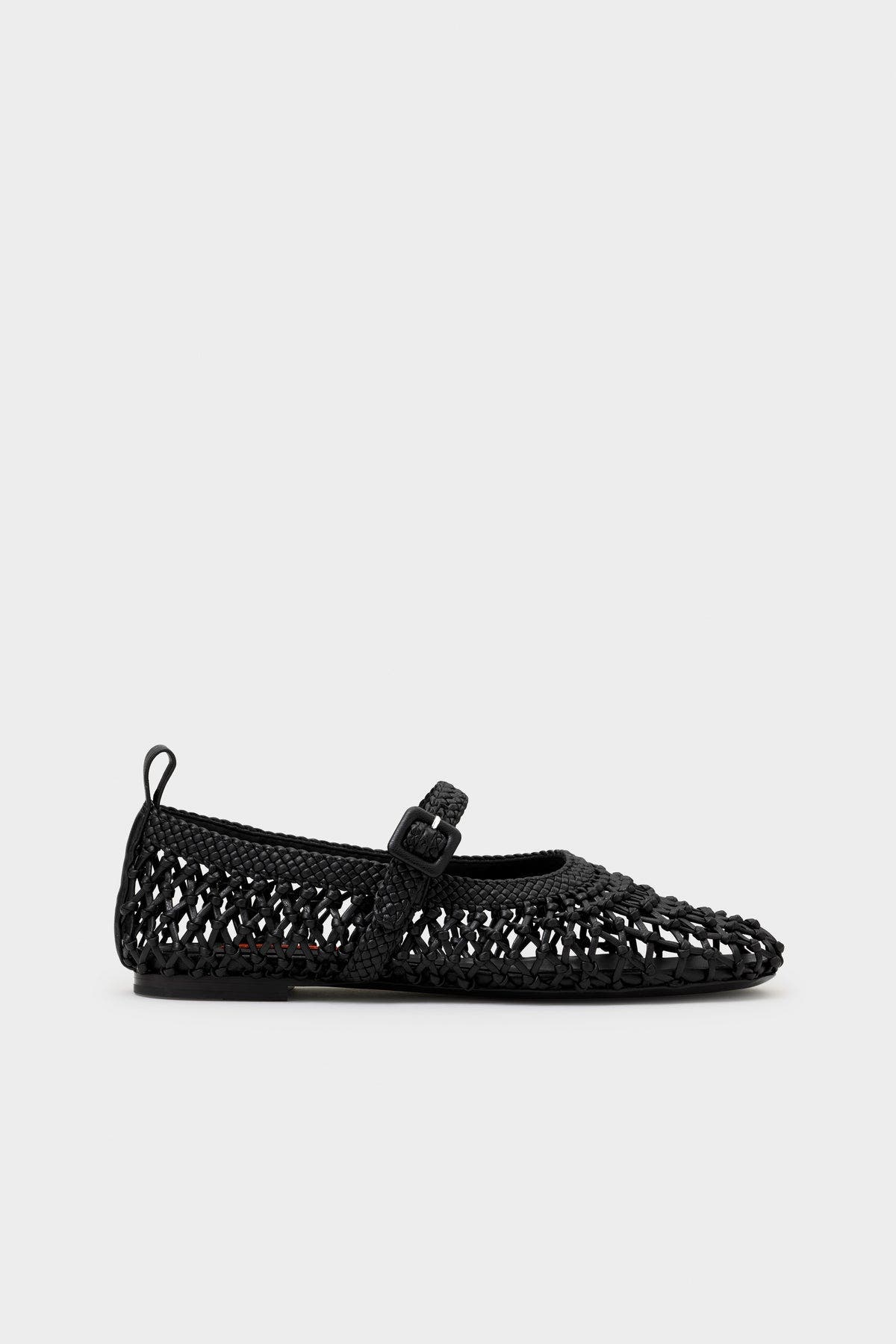 SIMONMILLER Knotted Riad Flat, Alternate, color, Black