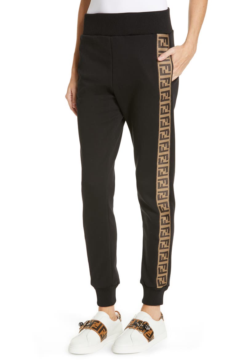 x FILA Mania Logo Jersey Track Pants, Alternate, color, BLACK