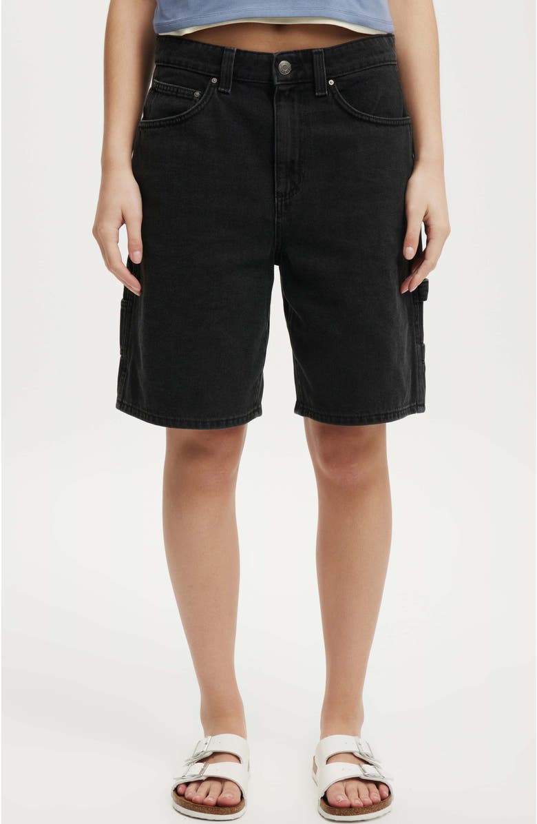 Cotton On Super Baggy Carpenter Denim Jort, Alternate, color, 