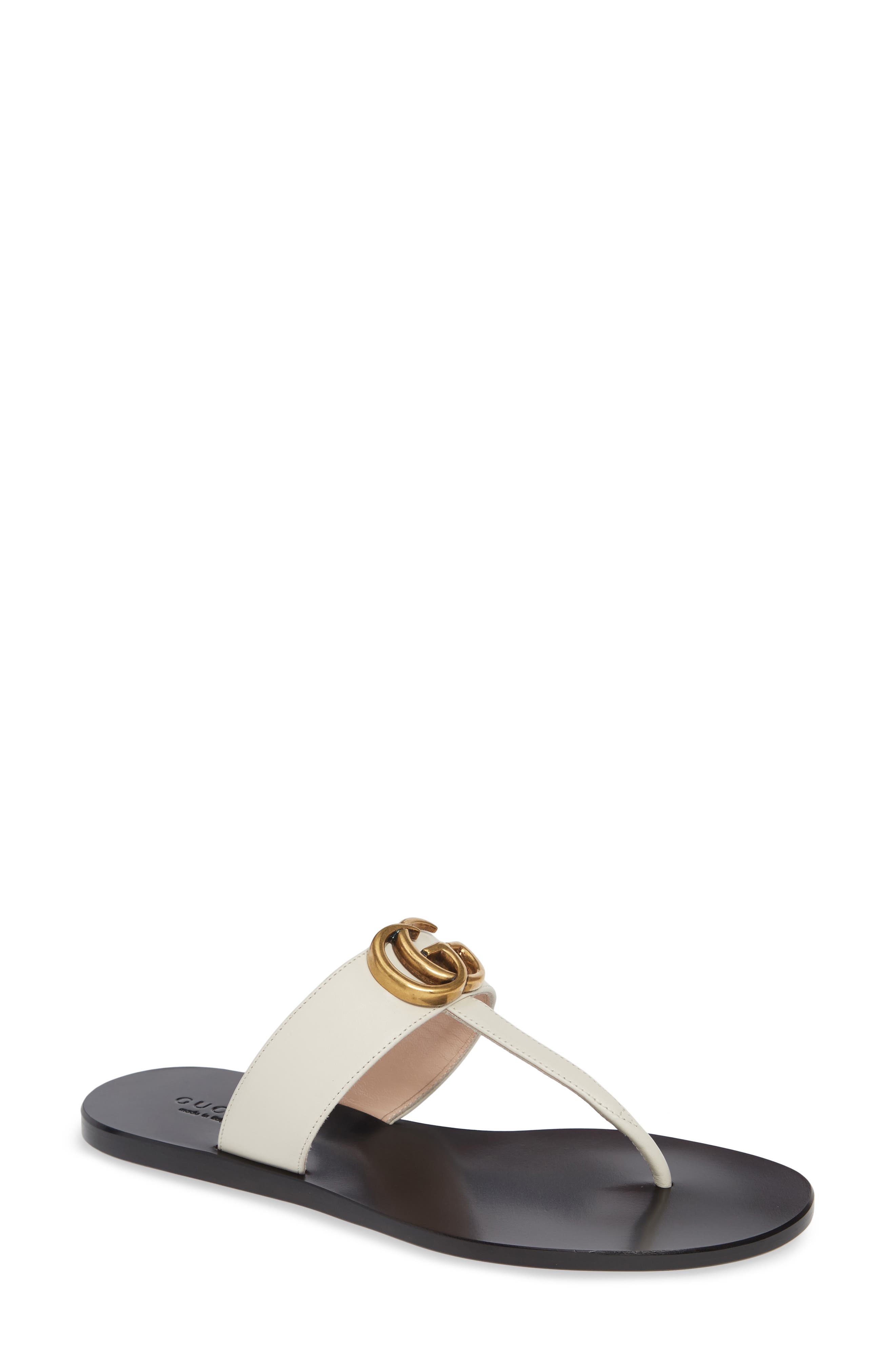 GG T-Strap Sandal, Main, color, MYSTIC WHITE